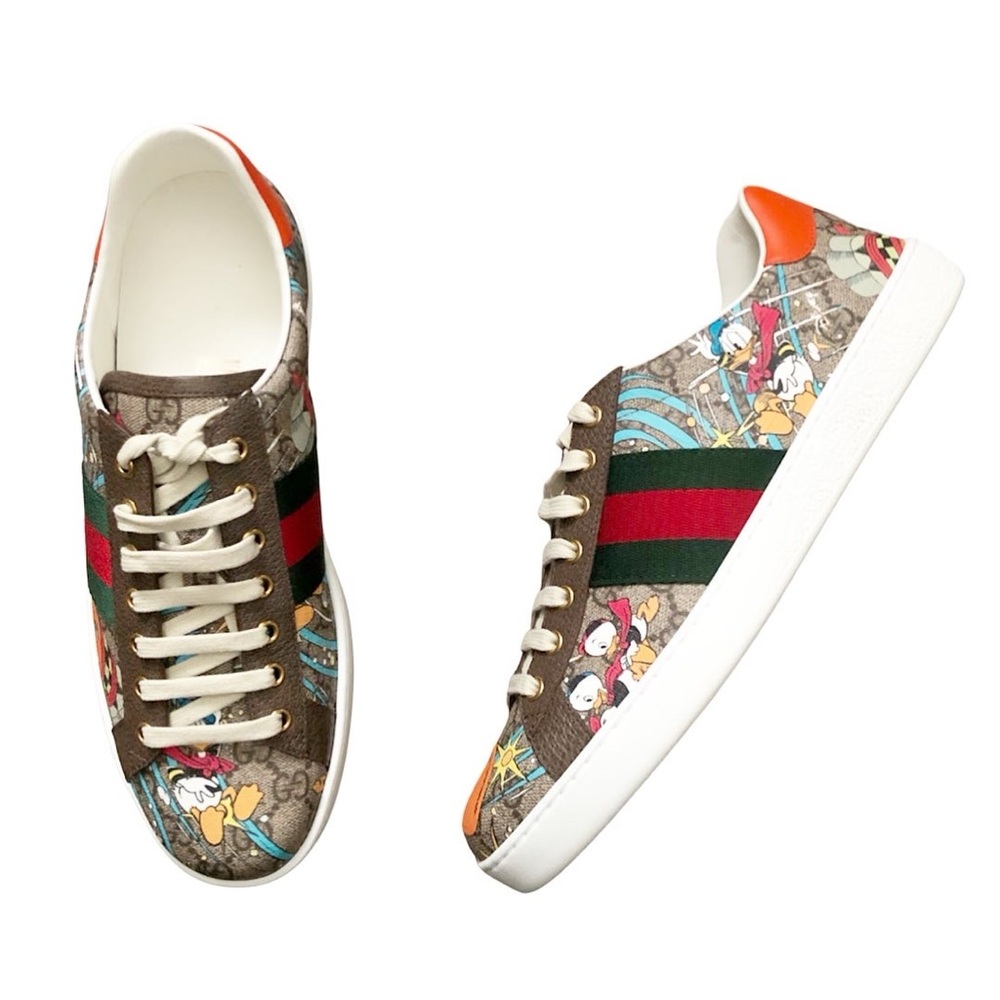 GUCCI x DISNEY ACE LEATHER SNEAKERS